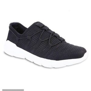 Black Solid Sports Shoes -GRE