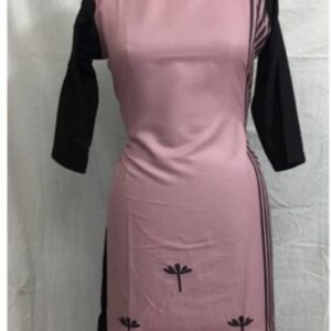 American Crepe Straight Kurti-GRE