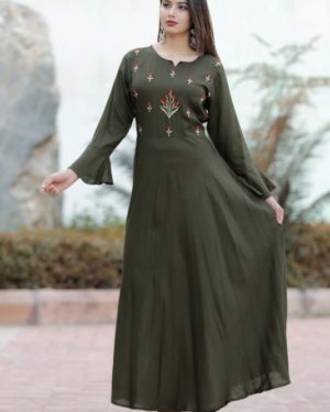 Glamorous Rayon Printed A-line Kurti  - sozo