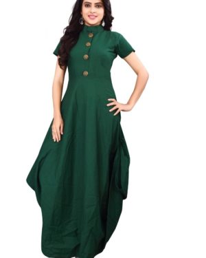 Latest Rayon Flared Solid Kurti  - sozo