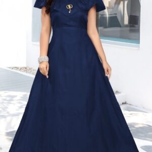 Gorgeous Taffeta Silk Solid Anarkali Long Kurti	  - sozo