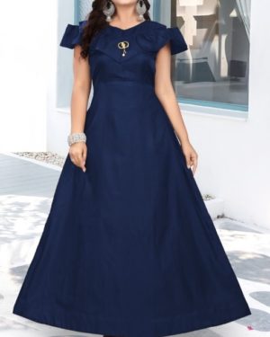 Gorgeous Taffeta Silk Solid Anarkali Long Kurti	  - sozo