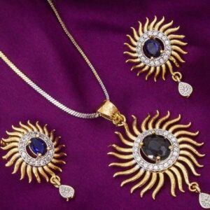 Glistening Women's Gold Alloy Jewellery Set  - sozo