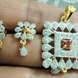 Women Stone Pendant Set  - sozo