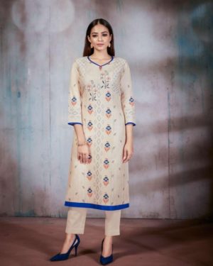 Elegant Cotton Straight Printed Kurti  - sozo