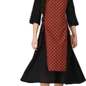 Fancy Cotton A-line Printed Kurti  - sozo