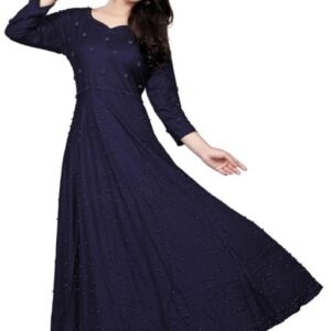 Partywear Rayon Pearl work Long Anarkali Kurti  - sozo