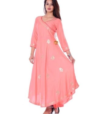 Unique Rayon Printed A-line Kurti  - sozo