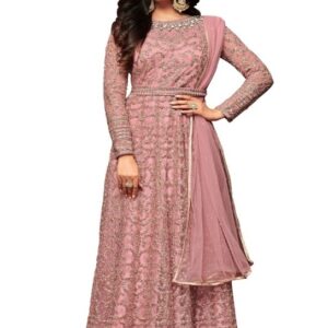 Beautiful Soft Net Santoon Embroidered Semi-Stitched Salwar Suit - sozo