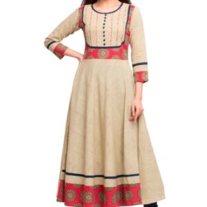 Elegant Cotton Slub Printed Kurti  - sozo
