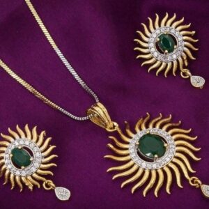 Glistening Women's Gold Alloy Jewellery Set  - sozo