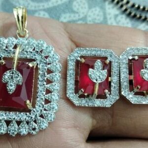 Women Stone Pendant Set  - sozo