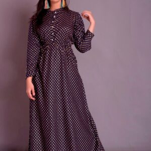 Elegant Long Rayon A-line Printed Kurti  - sozo