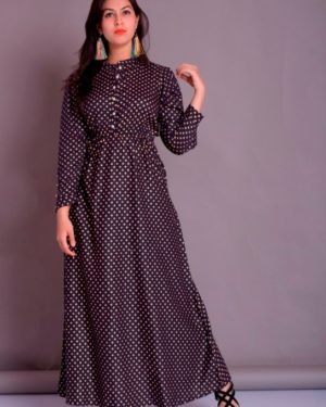 Elegant Long Rayon A-line Printed Kurti  - sozo