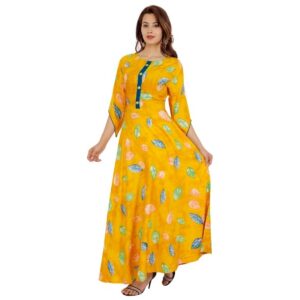 Glamorous Rayon Printed A-line Kurti  - sozo