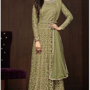 Beautiful Soft Net Santoon Embroidered Semi-Stitched Salwar Suit - sozo
