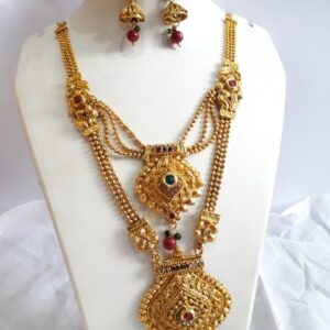 Elegant Women's Gold Brass Necklace Set  - sozo