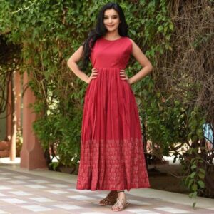 Unique Cotton Printed A-line Kurti  - sozo