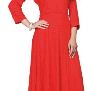 Partywear Rayon Pearl work Long Anarkali Kurti  - sozo