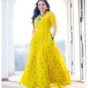 Gorgeous Rayon Printed Anarkali Long Kurti  - sozo