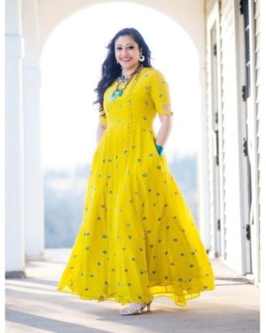 Gorgeous Rayon Printed Anarkali Long Kurti  - sozo