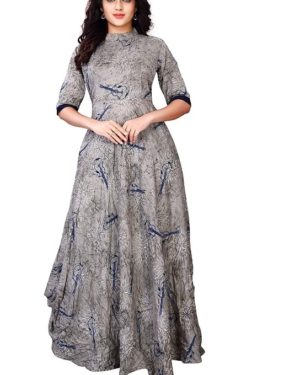 Latest Rayon Anarkali Printed Kurti  - sozo