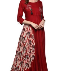 Fancy Reyon A-line Floral Printed Kurti  - sozo