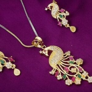 Glistening Women's Gold Alloy Jewellery Set  - sozo