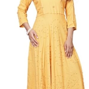 Partywear Rayon Pearl work Long Anarkali Kurti  - sozo