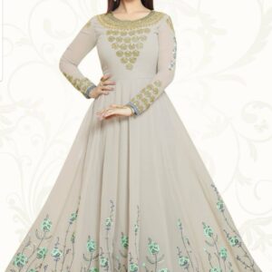 Grey Color Georgette Gown