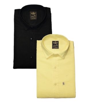 Cotton Blend Cotton Printed Slim Fit Shirt Pack Of 2  - sozo