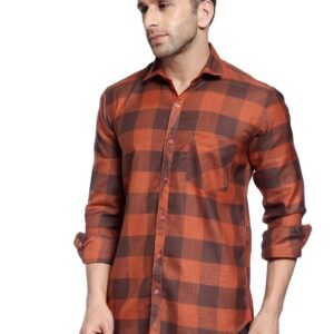 Men’s Slim Fit Checks Casual Shirt  - sozo