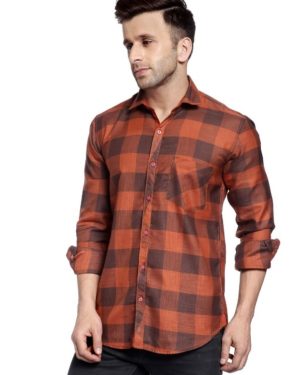 Men’s Slim Fit Checks Casual Shirt  - sozo