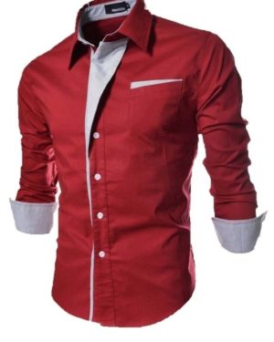 Cotton Solid Slim Fit Shirt  - sozo