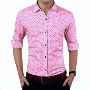 Cotton Blend Printed Slim Fit Shirt  - sozo