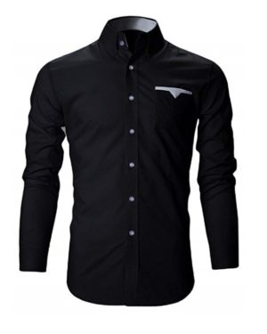 Cotton Solid Slim Fit Shirt   - sozo