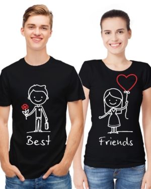 Printed Couple T-Shirt   - sozo