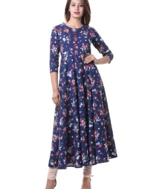 Trendy Cotton Printed Anarkali Kurti  - sozo