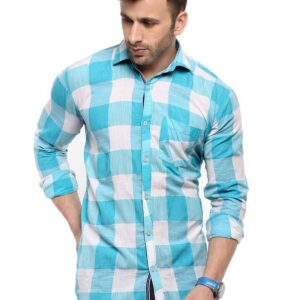 Men’s Slim Fit Checks Casual Shirt  - sozo