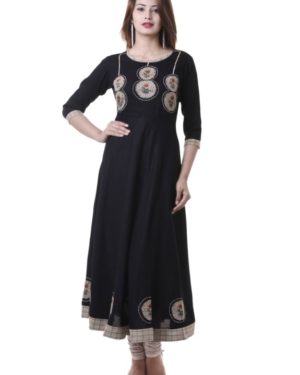 Trendy  Rayon Printed Anarkali Kurti  - sozo