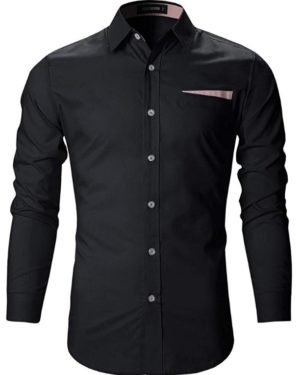 Cotton Solid Slim Fit Shirt   - sozo