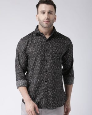Men’s Slim Fit Printed Casual Shirt  - sozo
