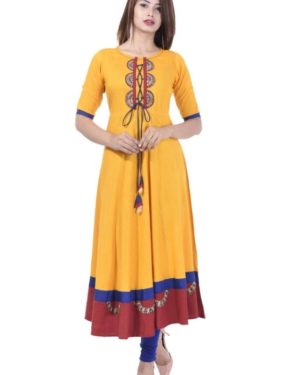 :Trendy  Rayon  Printed Anarkali Kurti  - sozo