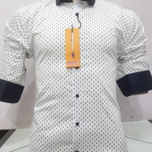 Cotton Plain Slim Fit Shirt  - sozo