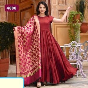 Multicolor Rayon Gown