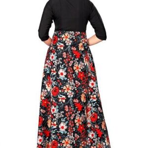 Women Stitched Printed American Crepe Floor Length Anarkali Gown - GRE