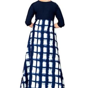 Women Stitched Printed American Crepe floor length Anarkali Gown - GRE