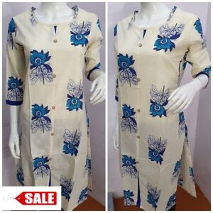 Cotton Printed Kurta For Women - GRE