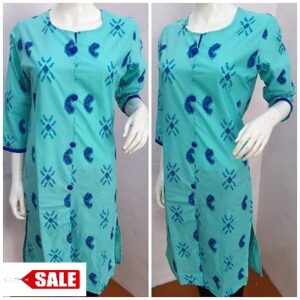 Cotton Printed Kurta For Women - GRE