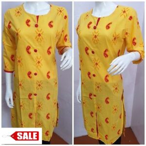 Cotton Printed Kurta For Women - GRE